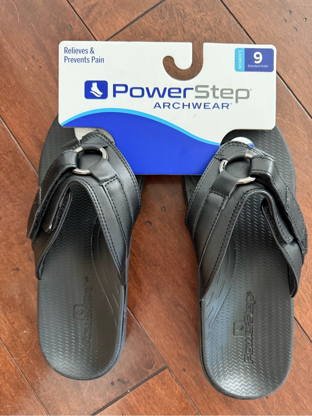 Women's Black Arch Support Sandals NWT
